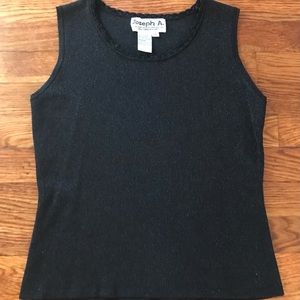 Vintage 90s Joseph A. Glittery Stretchy Cropped Top Size Medium